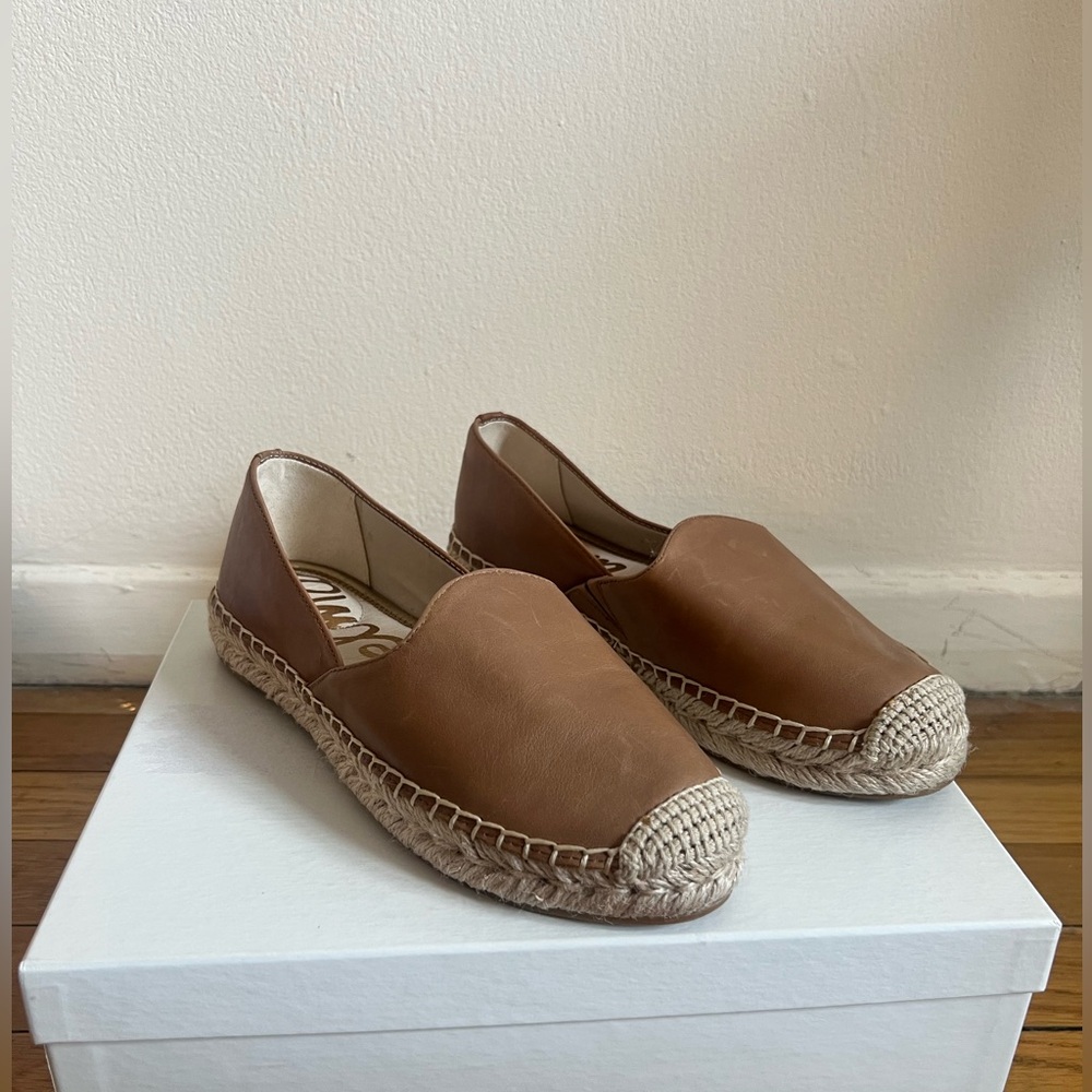 Sam Edelman Brown Espadrille Flats, Size 7, New